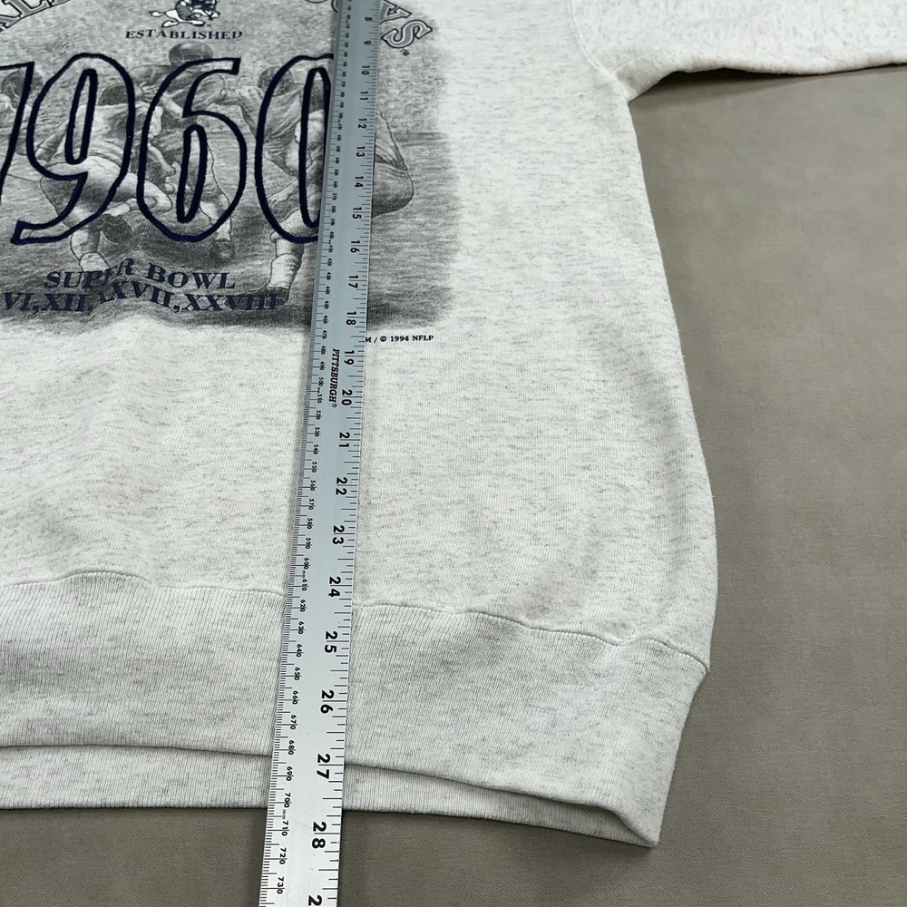 Vintage Dallas Cowboys Sweatshirt Mens Large Nutmeg NFL Football Crewneck 1994 - Picture 9 of 13